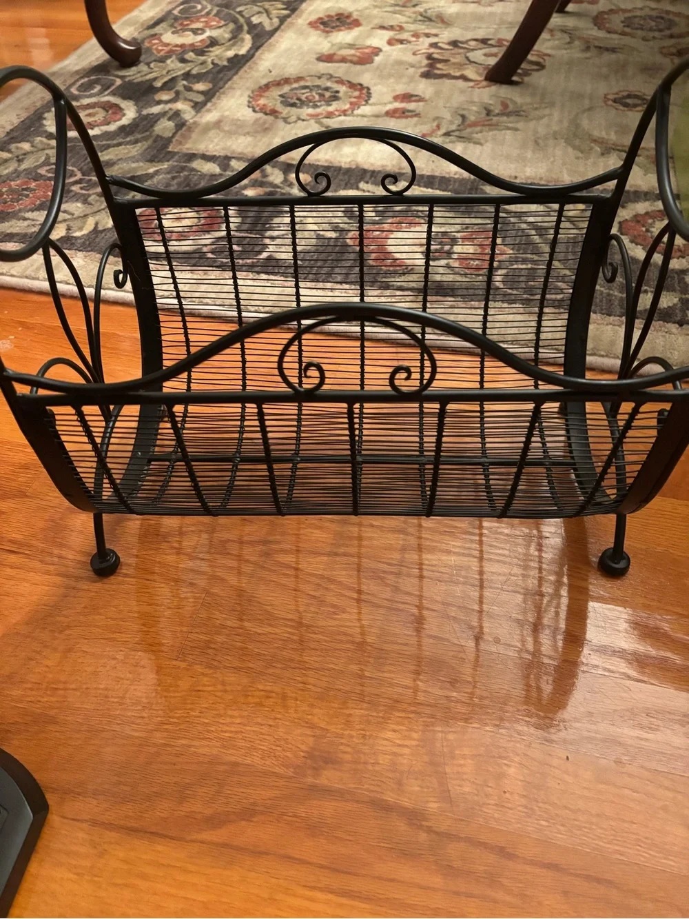 Black Wire Magazine Rack
